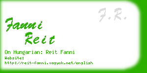 fanni reit business card